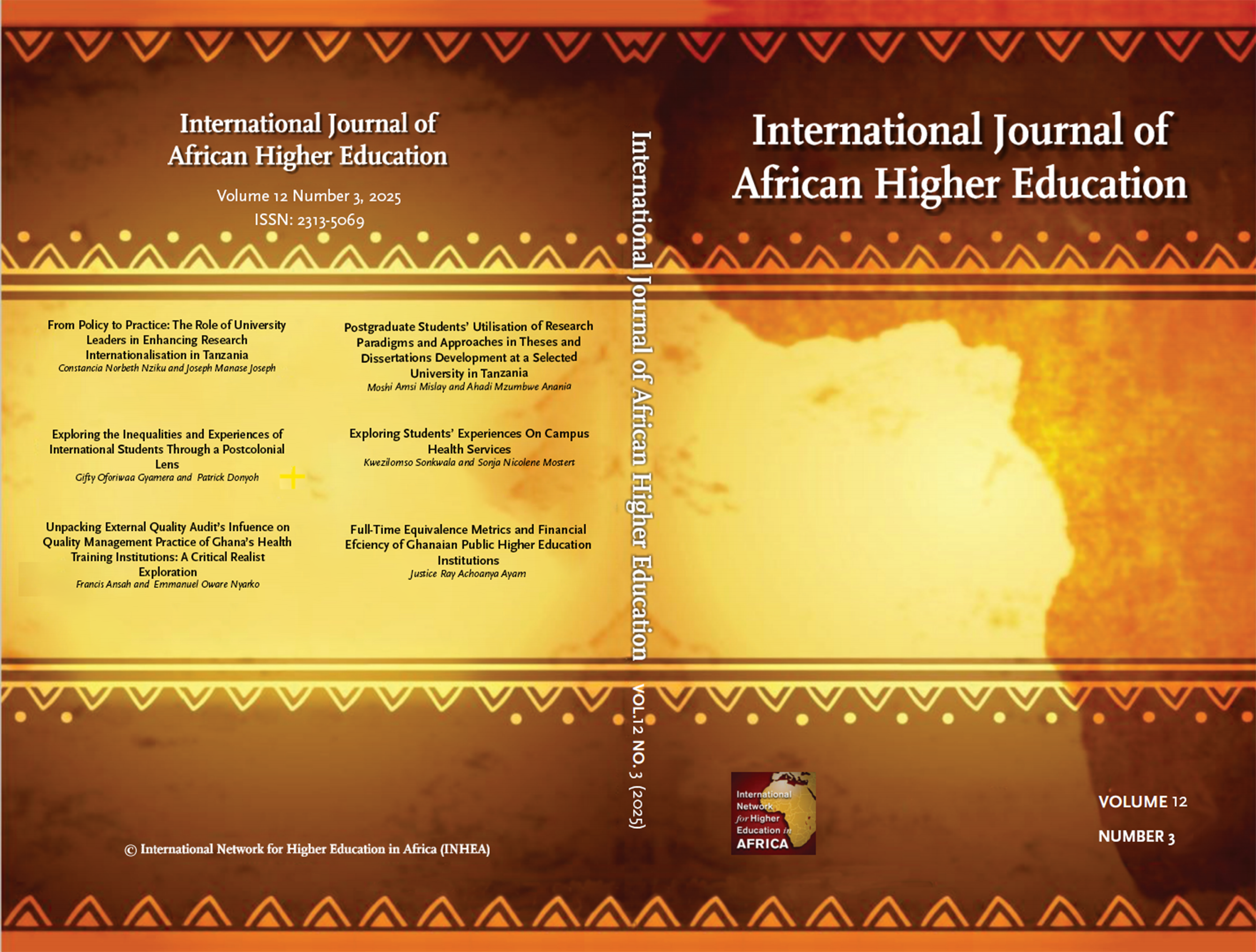 					View Vol. 12 No. 3 (2025): International Journal of   African Higher Education
				