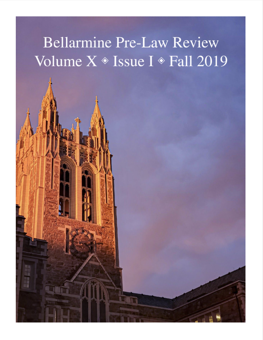 Journal cover image with BC belltower and title
